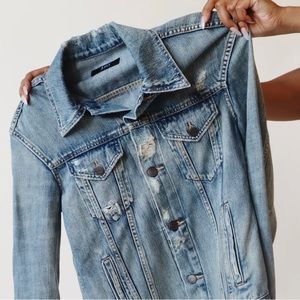 Distressed Denim Jacket by Able